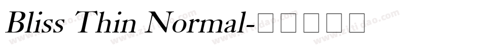 Bliss Thin Normal字体转换